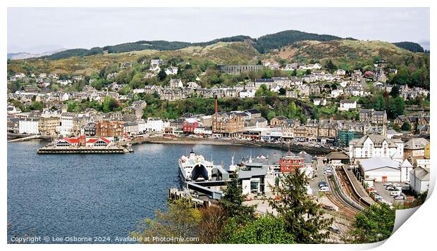 Oban, Harbour and Town Print by Lee Osborne