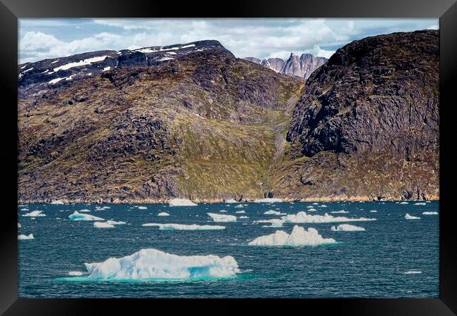 Ice Flows in Arctic Greenland Framed Print by Martyn Arnold