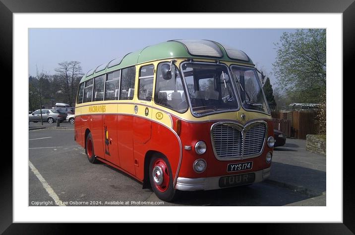 1960 MacBrayne's Bedford Coach at Loch Katrine Framed Mounted Print by Lee Osborne