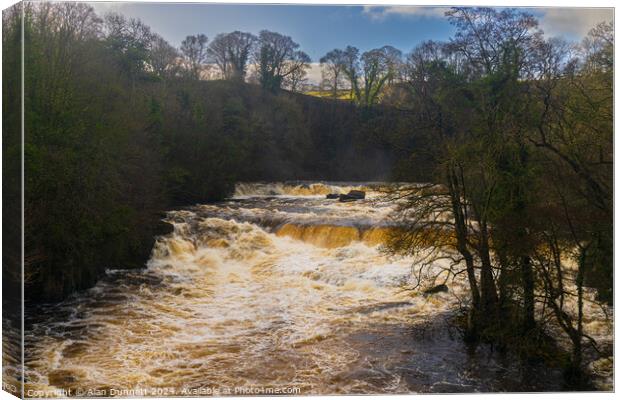 Aysgarth High Force Canvas Print by Alan Dunnett