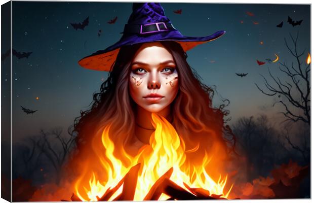 The Witch Canvas Print by Steve Purnell
