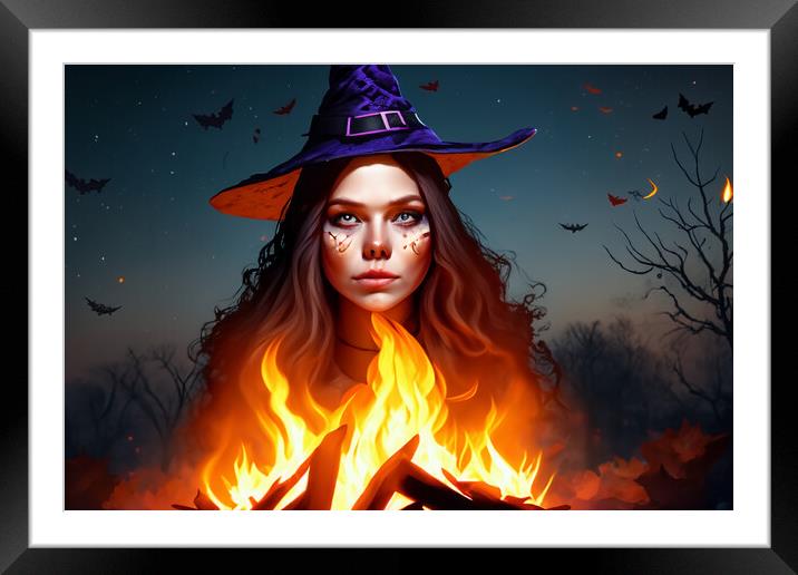 The Witch Framed Mounted Print by Steve Purnell