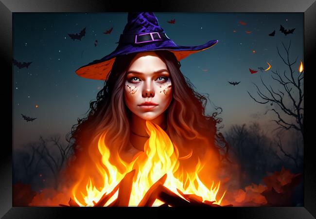 The Witch Framed Print by Steve Purnell