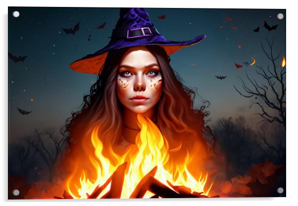 The Witch Acrylic by Steve Purnell