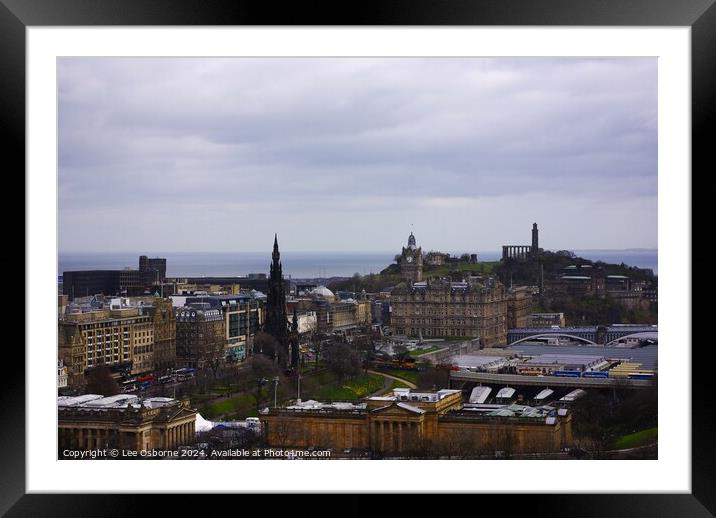 Edinburgh Skyline Framed Mounted Print by Lee Osborne