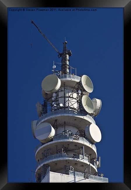 Telecom tower Framed Print by Steven Plowman