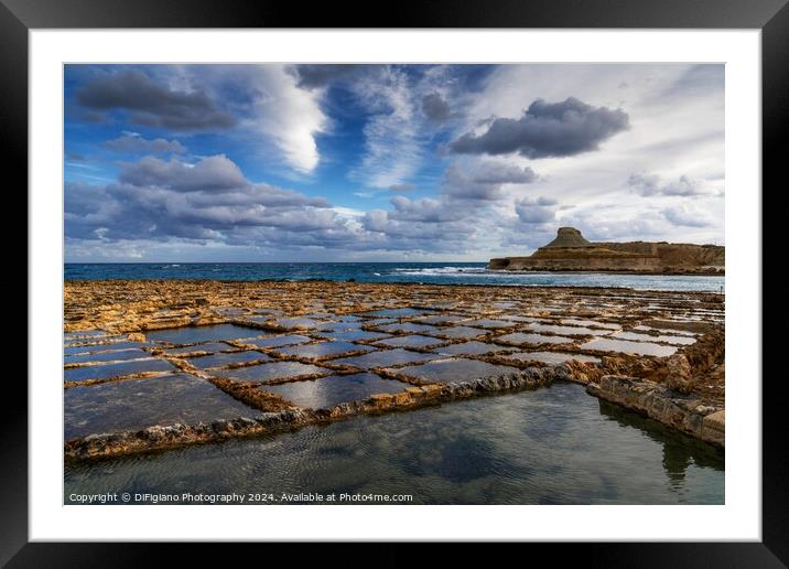 Xwejni Bay Salt Pamns Framed Mounted Print by DiFigiano Photography
