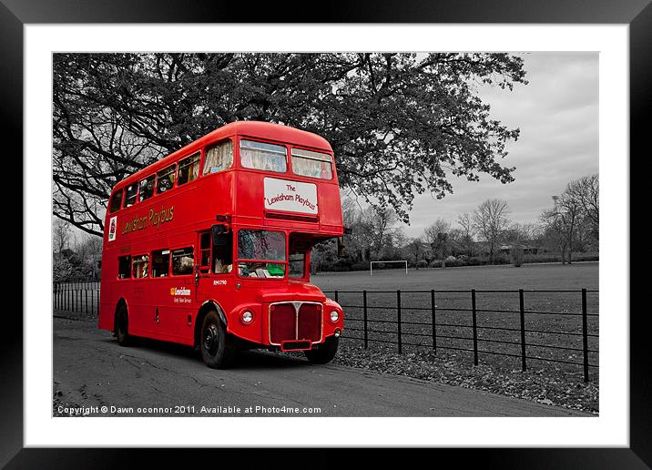 Lewisham Play Bus Framed Mounted Print by Dawn O'Connor