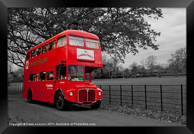 Lewisham Play Bus Framed Print by Dawn O'Connor