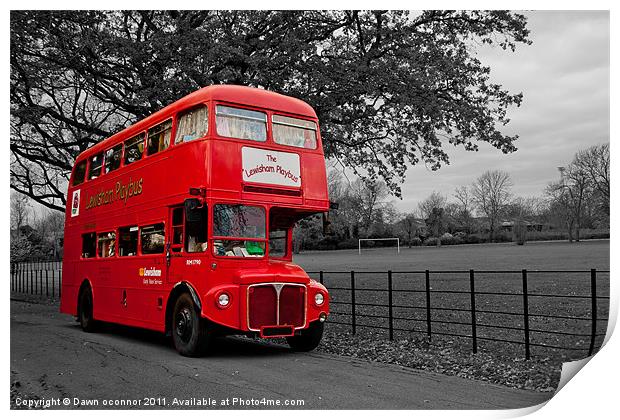 Lewisham Play Bus Print by Dawn O'Connor