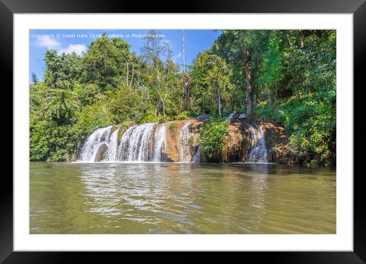 Sai Yok Yai Waterfall Framed Mounted Print by David Hare