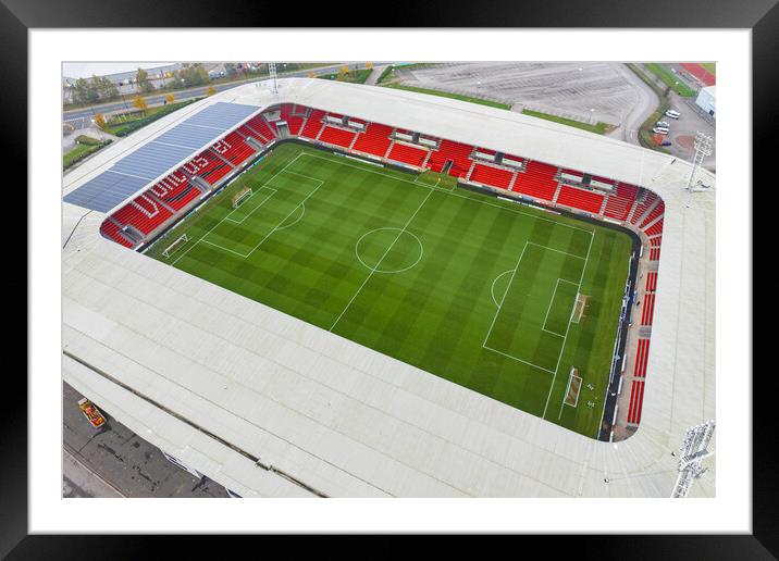The Ecopower Stadium Framed Mounted Print by Apollo Aerial Photography