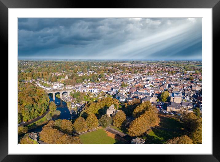 Knaresborough Aerial View Framed Mounted Print by Apollo Aerial Photography