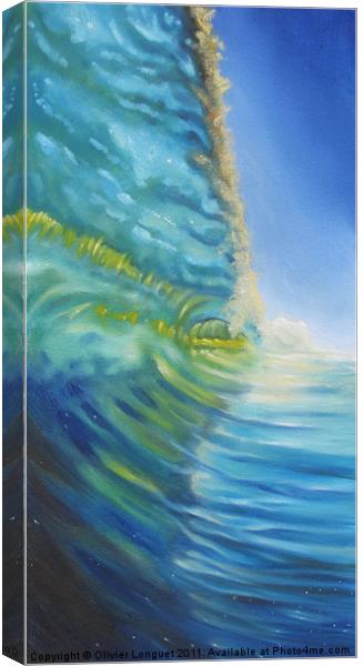 Shorebreak Canvas Print by Olivier Longuet