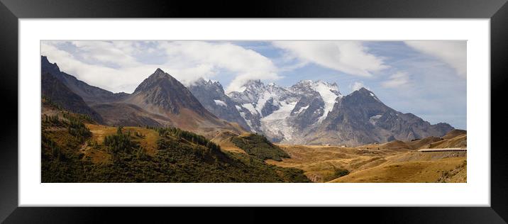 Col du Lautaret La Meije Mountain Ecrins Alps France Framed Mounted Print by Sonny Ryse