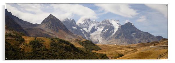 Col du Lautaret La Meije Mountain Ecrins Alps France Acrylic by Sonny Ryse