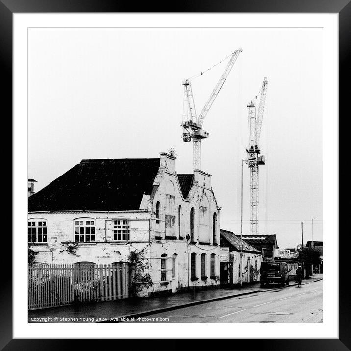 Poole Harbour: Black and White Tales of Maritime Majesty Framed Mounted Print by Stephen Young