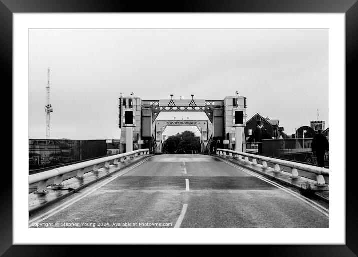 The Enigmatic Bridge Between Hamworthy and Poole, England Framed Mounted Print by Stephen Young