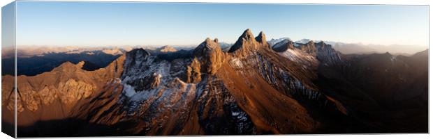 Aiguilles d'Arves mountains Aerial Savoie French Alps Canvas Print by Sonny Ryse