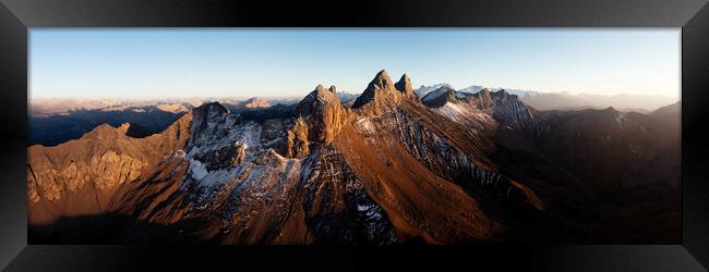 Aiguilles d'Arves mountains Aerial Savoie French Alps Framed Print by Sonny Ryse