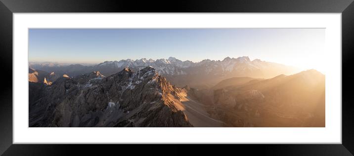 Col Du Galibier Ecrins National Park Sunset French Alps Framed Mounted Print by Sonny Ryse