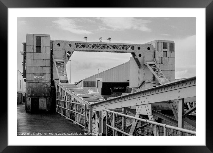 Time-Traveling Bridge Through Hamworthy and Poole Framed Mounted Print by Stephen Young