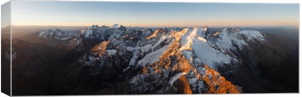 La Meije Glacier Mountain Aerial Massif des Écrins Alps France Canvas Print by Sonny Ryse