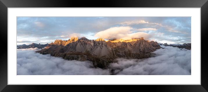Massif des Cerces Claree Valley Cloud inversion French Alps Framed Mounted Print by Sonny Ryse
