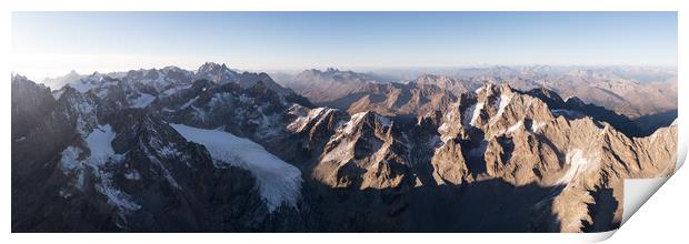 Glacier Blanc Parc national des Écrins Aerial Alps France Print by Sonny Ryse