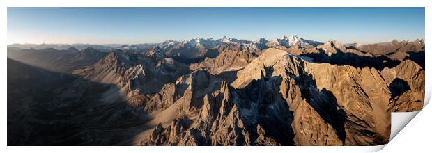 Massif des Cerces aerial French Alps Print by Sonny Ryse