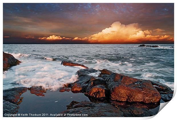 Dunbar Evening Sea Waves Print by Keith Thorburn EFIAP/b
