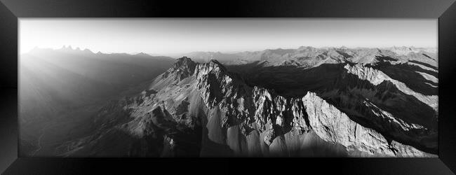 Massif des Cerces Col Du Galibier French Alps Framed Print by Sonny Ryse