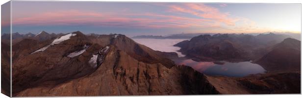 Mont Cenis Lac French Alps at sunset Canvas Print by Sonny Ryse