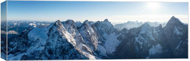 Parc national des Écrins Glacier Noir Aerial Alps France Canvas Print by Sonny Ryse