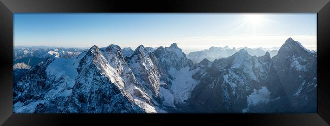 Parc national des Écrins Glacier Noir Aerial Alps France Framed Print by Sonny Ryse