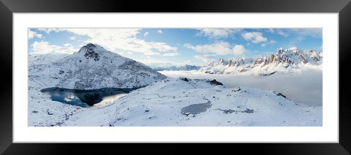 Vallée de la Clarée in winter snow Massif des Cerces Alps France Framed Mounted Print by Sonny Ryse