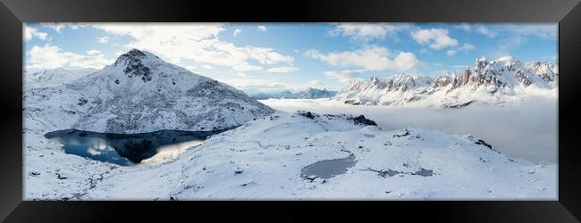 Vallée de la Clarée in winter snow Massif des Cerces Alps France Framed Print by Sonny Ryse