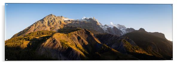 La Grave La Meije Mountain Aerial Massif des Écrins Alps Franc Acrylic by Sonny Ryse