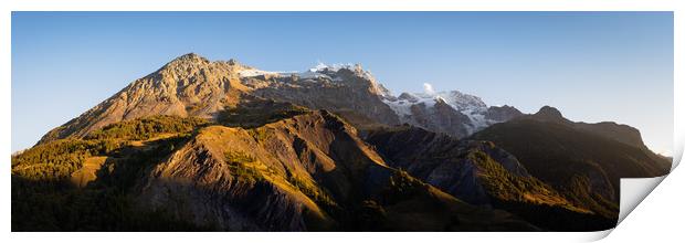 La Grave La Meije Mountain Aerial Massif des Écrins Alps Franc Print by Sonny Ryse