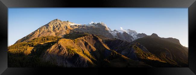 La Grave La Meije Mountain Aerial Massif des Écrins Alps Franc Framed Print by Sonny Ryse