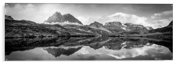 Lac Lavoir France Black and white Acrylic by Sonny Ryse