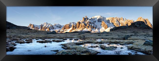 Massif des Cerces Frozen Ponds Vallée de la Clarée Alps Fran Framed Print by Sonny Ryse