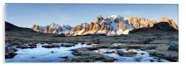Massif des Cerces Frozen Ponds Vallée de la Clarée Alps Fran Acrylic by Sonny Ryse