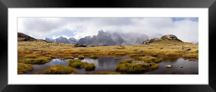 Massif des Cerces Highlands Ponds French Alps Framed Mounted Print by Sonny Ryse