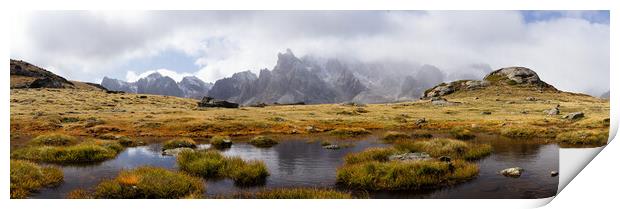 Massif des Cerces Highlands Ponds French Alps Print by Sonny Ryse