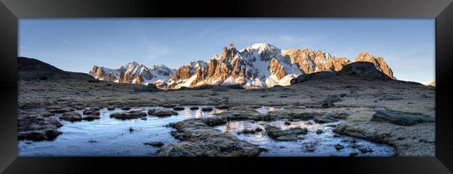 Massif des Cerces Frozen Ponds Vallée de la Clarée Alps Fran Framed Print by Sonny Ryse