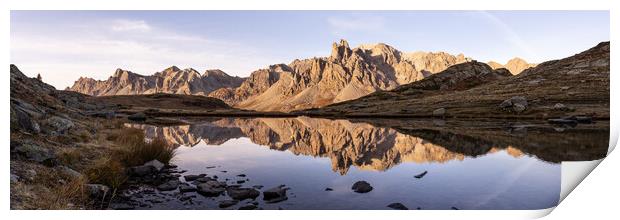 Massif des Cerces Reflection Lac Long Vallée de la Clarée Al Print by Sonny Ryse