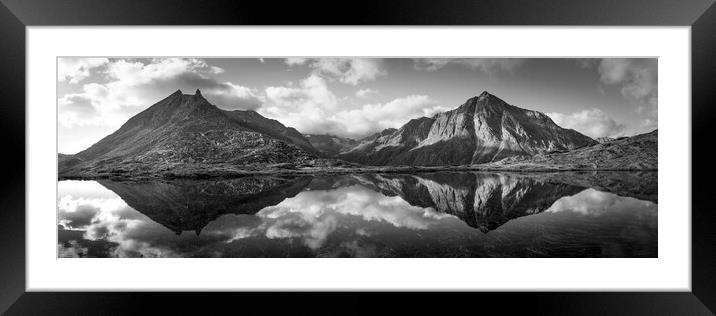 Mont Cenis Lac French Alps Black and white Framed Mounted Print by Sonny Ryse
