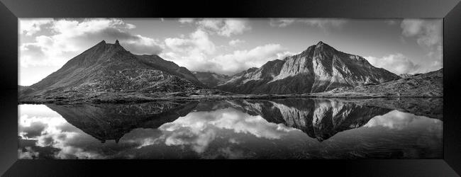 Mont Cenis Lac French Alps Black and white Framed Print by Sonny Ryse