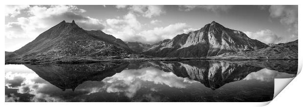 Mont Cenis Lac French Alps Black and white Print by Sonny Ryse
